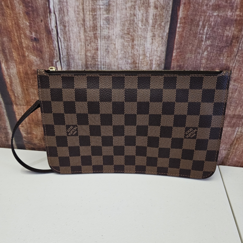 Louis Vuitton Brown Wristlet Clutch